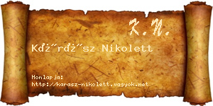Kárász Nikolett névjegykártya