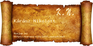 Kárász Nikolett névjegykártya