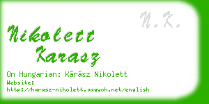 nikolett karasz business card